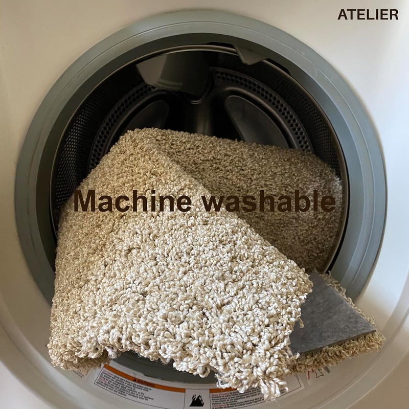 Atelier Luxury Carpet Tiles/Squares (40sf) ($3.1/SF) - Plush - DIY Installation, Seamless Appearance, High-Density Padding, Machine Washable (Light Beige, 40sf (6 Tiles)) - Image 5